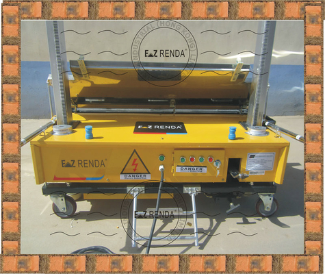 High Speed Block Wall Auto Gypsum Plaster Machine 220V / 50Hz 4mm - 30mm Thick