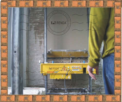 High Speed Block Wall Auto Gypsum Plaster Machine 220V / 50Hz 4mm - 30mm Thick